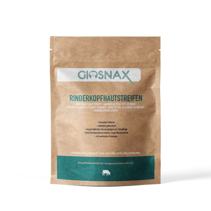 GIOSNAX  - Rinderkopfhautstreifen zur Zahnpflege 250 g